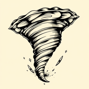 Neo-Traditional Tornado Tattoo