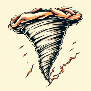 Neo-Traditional Tornado Tattoo