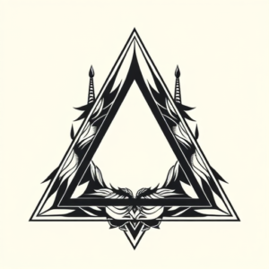 Neo-Traditional Triangle Tattoo