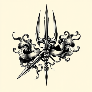 Neo-Traditional Trident Tattoo
