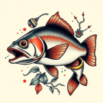 Neo-Traditional Trout Tattoo