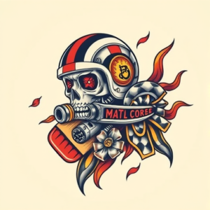 Neo-Traditional Turbo Tattoo