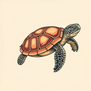 Neo-Traditional Turtle Tattoo