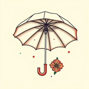 Neo-Traditional Umbrella Tattoo