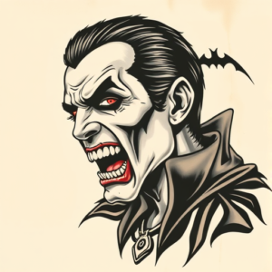 Neo-Traditional Vampire Tattoo