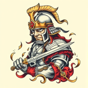 Neo-Traditional Warrior Tattoo