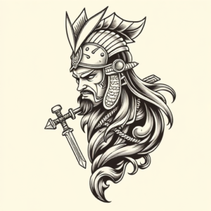Neo-Traditional Warrior Tattoo