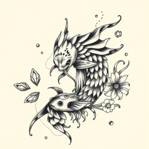 Neo-Traditional Water Tattoo