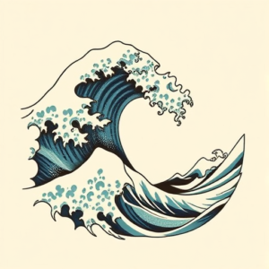 Neo-Traditional Wave Tattoo