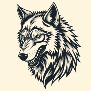 Neo-Traditional Werewolf Tattoo