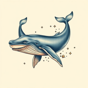 Neo-Traditional Whale Tattoo