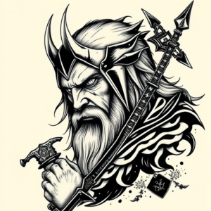 Neo-Traditional Witcher Tattoo