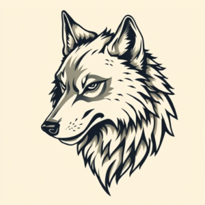 Neo-Traditional Wolf Tattoo