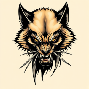 Neo-Traditional Wolverine Tattoo