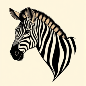 Neo-Traditional Zebra Tattoo