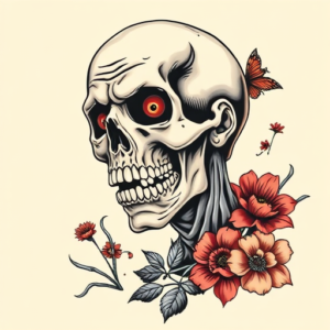 Neo-Traditional Zombie Tattoo