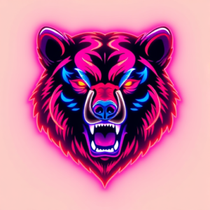 Neon Bear Tattoo
