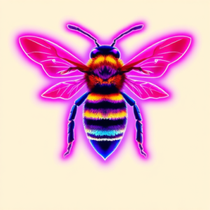 Neon Bee Tattoo