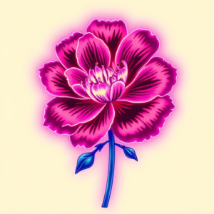 Neon Carnation Tattoo