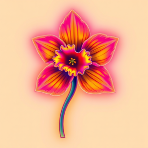Neon Daffodil Tattoo