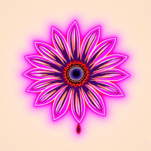 Neon Daisy Tattoo