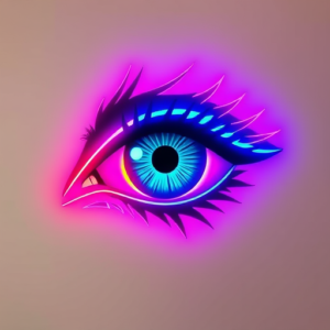 Neon Eye Tattoo