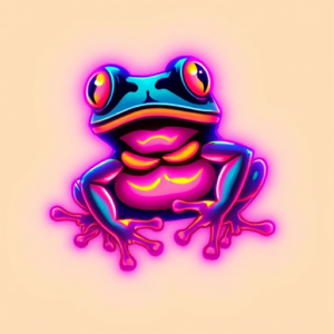 Neon Frog Tattoo
