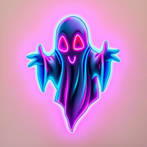 Neon Ghost Tattoo