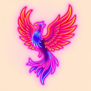 Neon Phoenix Tattoo
