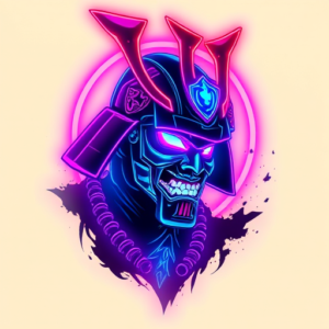 Neon Samurai Tattoo