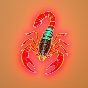 Neon Scorpion Tattoo