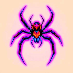 Neon Spider Tattoo