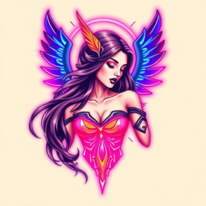 Neon Valkyrie Tattoo