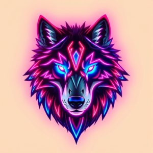 Neon Wolf Tattoo