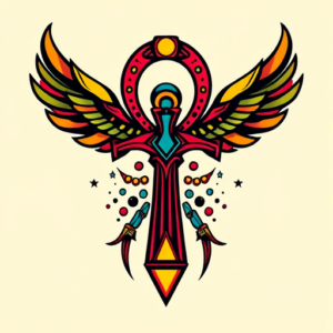 New School Ankh Tattoo