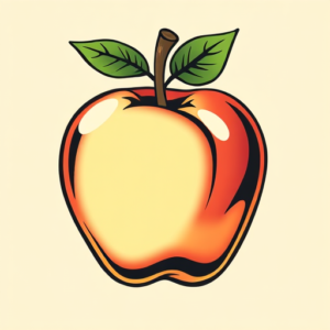 New School Apple Tattoo