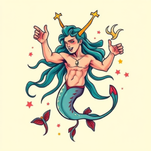 New School Aquarius Tattoo