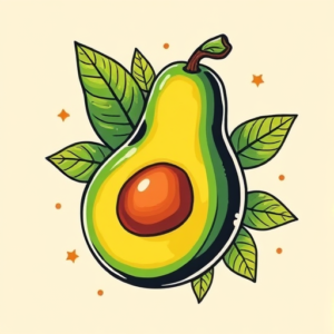 New School Avocado Tattoo