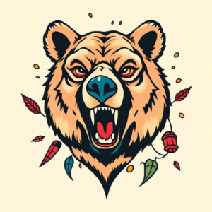 New School Bear Tattoo