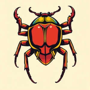 New School Beetle Tattoo