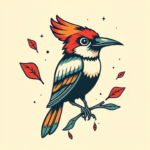 New School Bird Tattoo