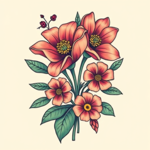 New School Botanical Tattoo