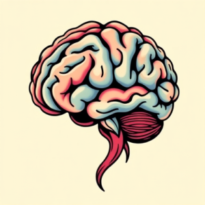 New School Brain Tattoo