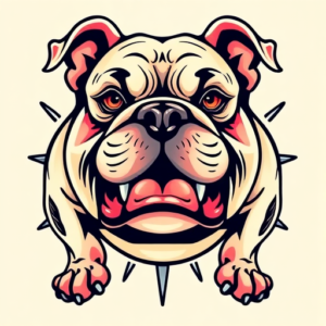 New School Bulldog Tattoo