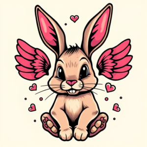 New School Bunny Tattoo