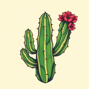 New School Cactus Tattoo