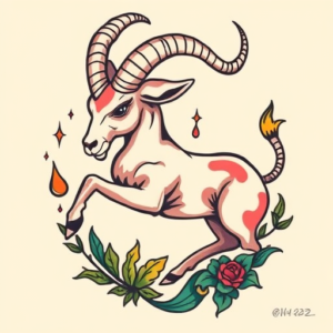 New School Capricorn Tattoo