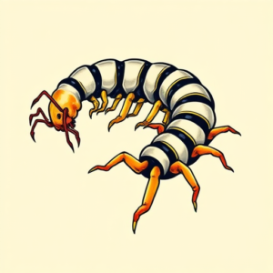 New School Centipede Tattoo