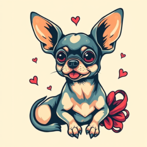 New School Chihuahua Tattoo