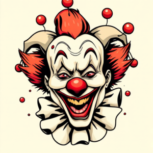 New School Clown Tattoo